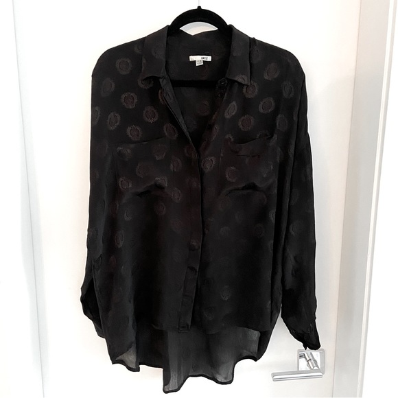 AMUSE Society. Flowy, black blouse. Size medium. - Picture 1 of 4